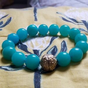 Adventurine crystal bead stretch bracelet